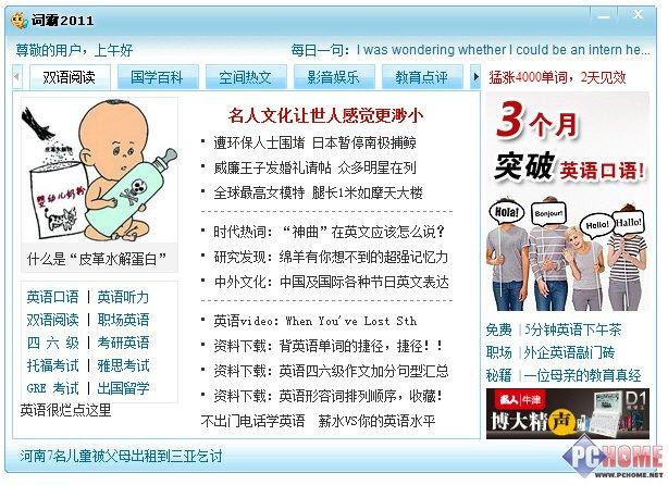 小蜜蜂刺企鹅!词霸2011聊天功能首测