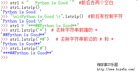 Python lstrip()函数