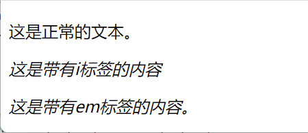 HTML中i标签和em标签对比