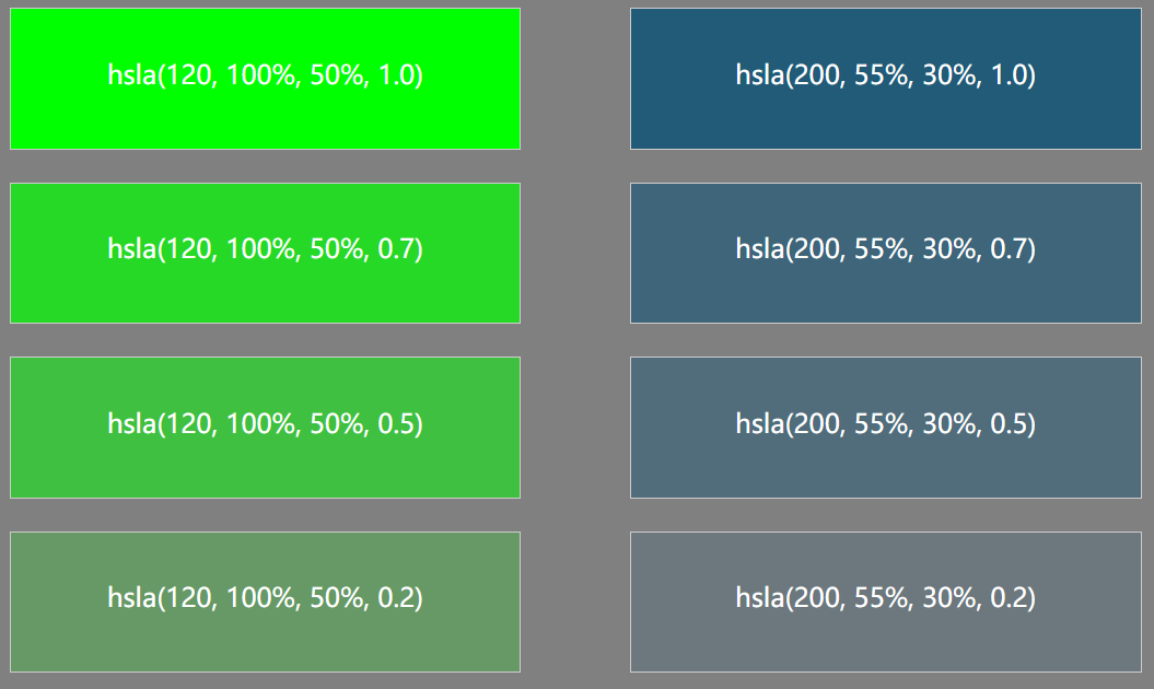 HTML-HSL-HSLA颜色