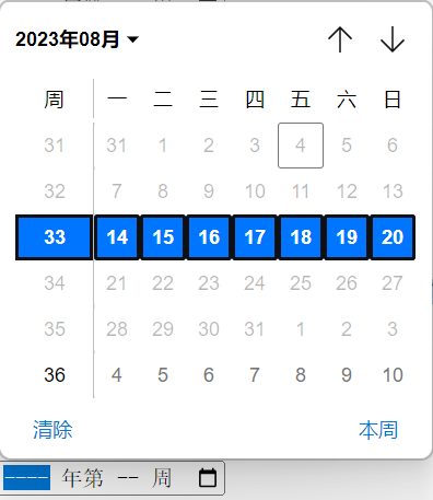 HTML星期控件-设置step属性和min属性